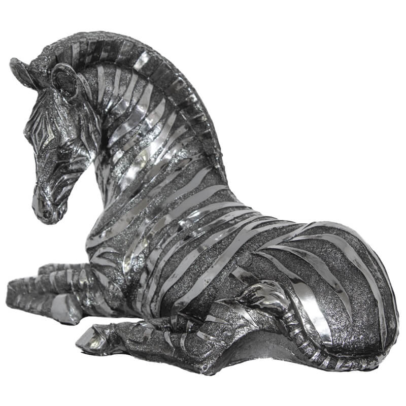 Silver Lying Zebra 15 X 23Cm     