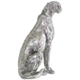 Silver Leopard Sitting 38Cm       - Image 2