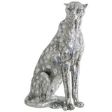 Silver Leopard Sitting 38Cm       - Image 3