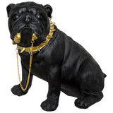 Bull Dog With Gold Chain 27Cm    
