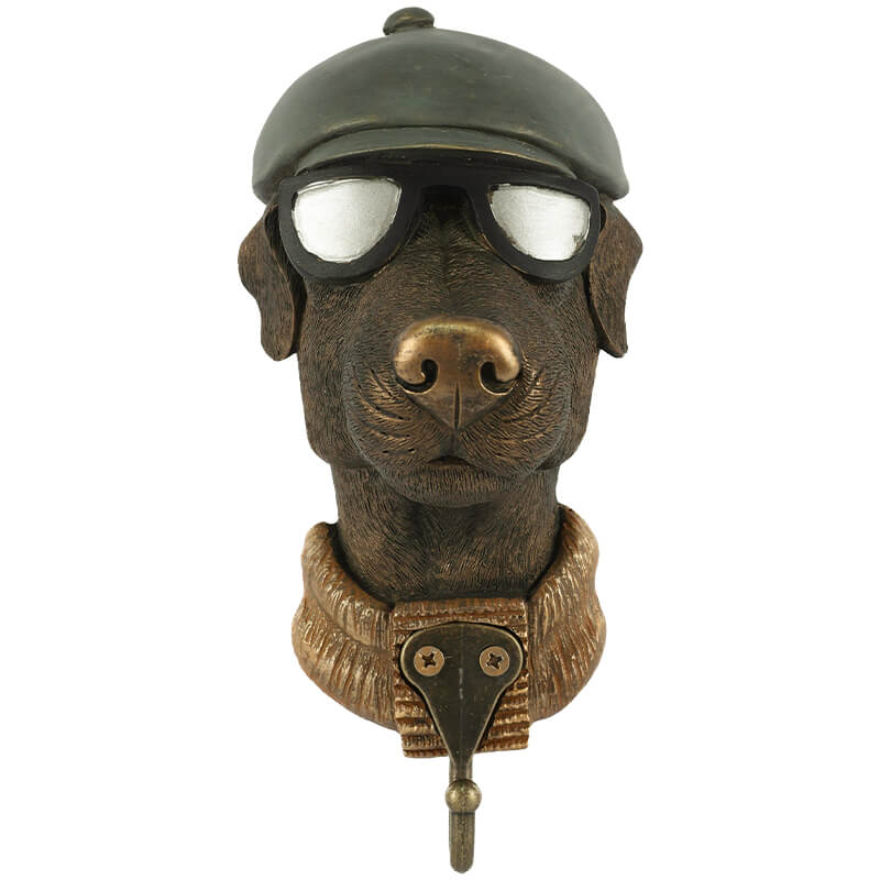 Dog With Glasses Hook 23Cm       