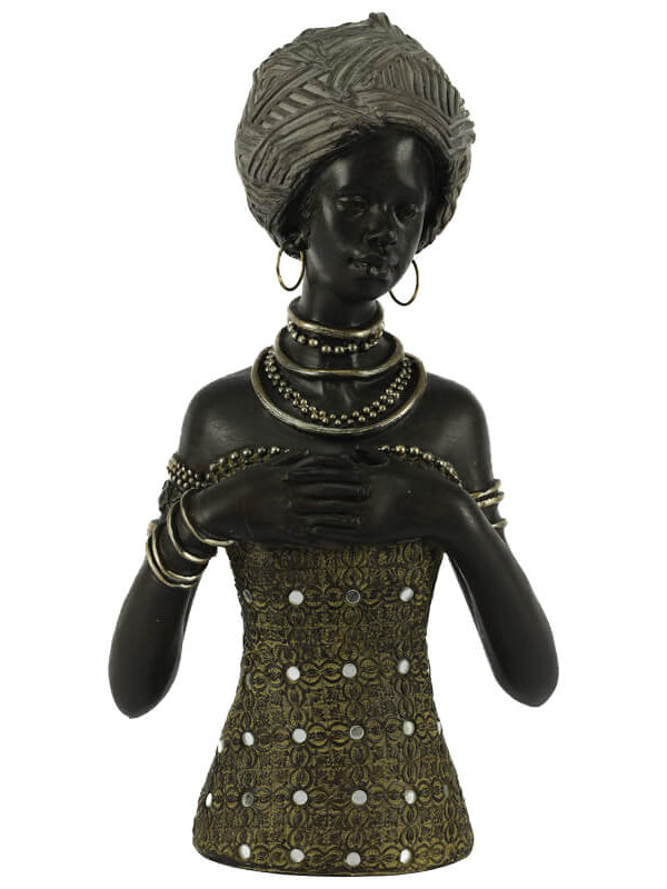 African Lady 33Cm Arms On Chest  