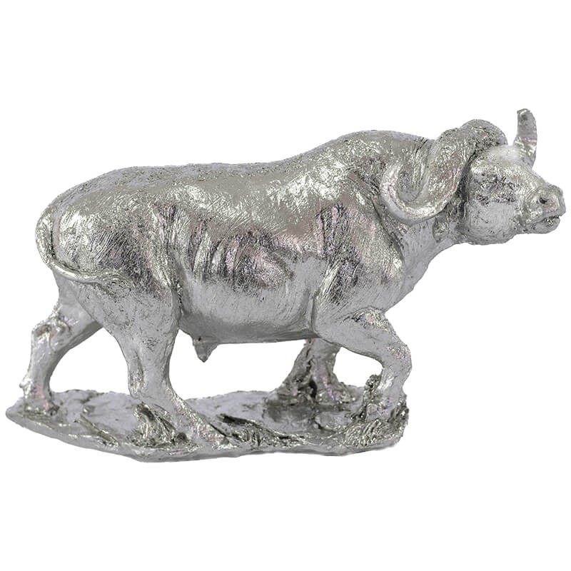 Buffalo On Plinth 19X7X11Cm      