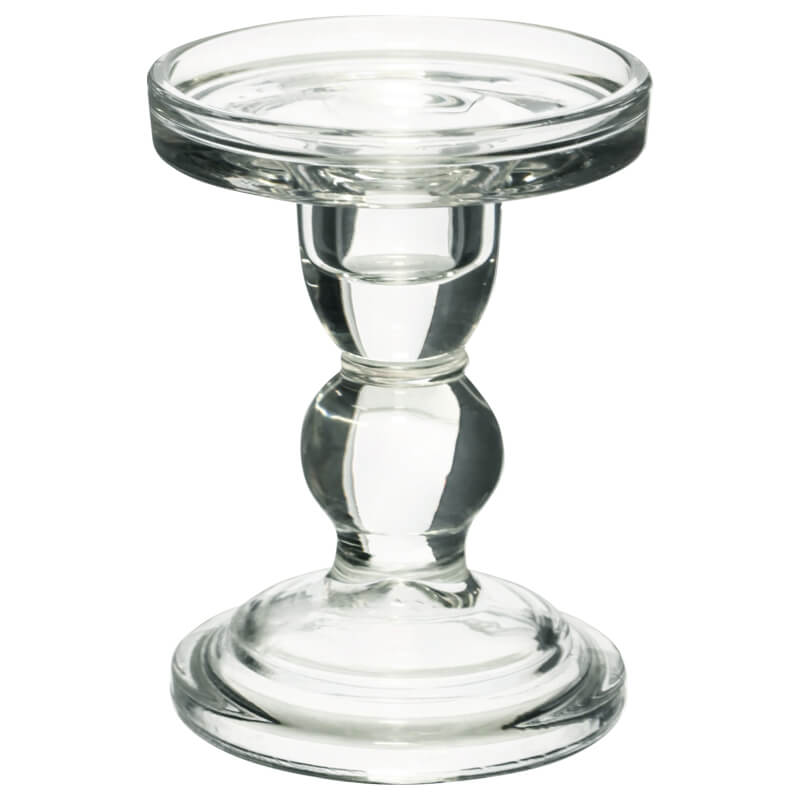 Pillar Glass C/Holder Sml 12X9Cm 
