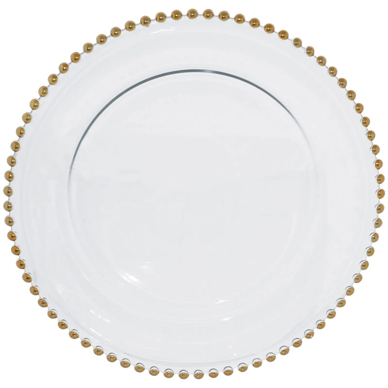 Dakota Charger-Gold Pearls 32Cm  