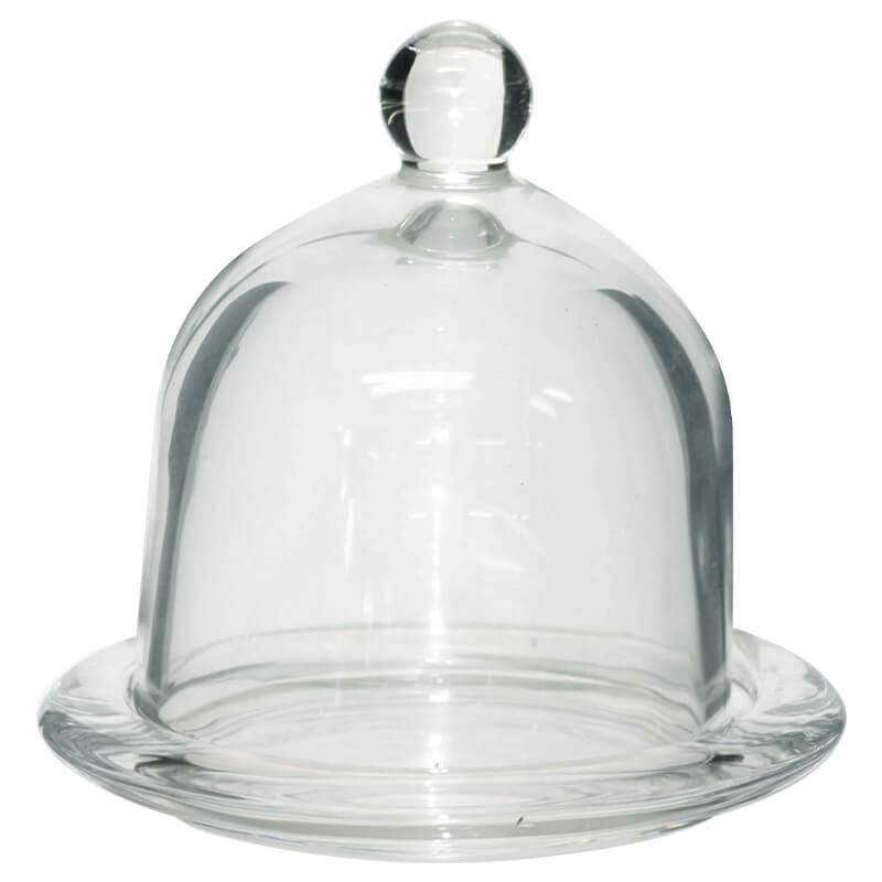 Glass Butter Dish 10X9Cm         