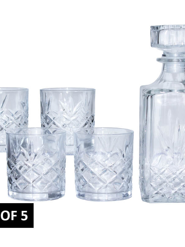 5Pc Whisky Set (Decanter+4Glasses