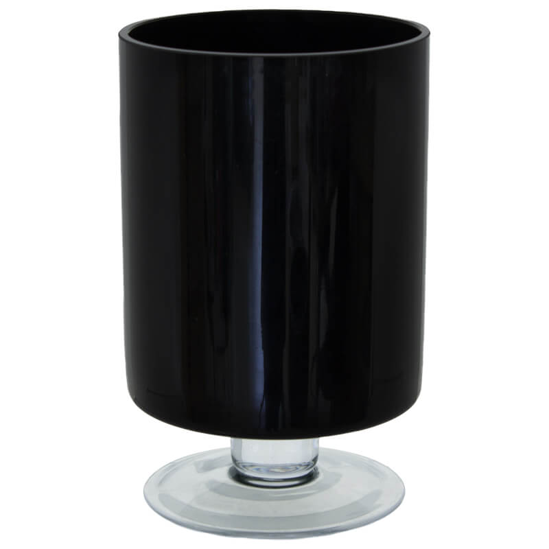 Huta Black Ftd Vase 20Cm         