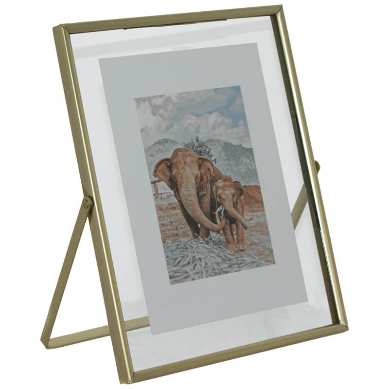 Scandi Photo Frame Gold 23X18Cm  