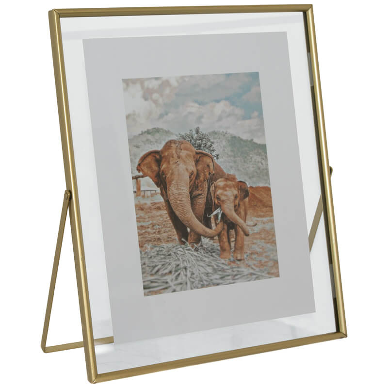 Scandi Photo Frame Gold 30X25Cm  