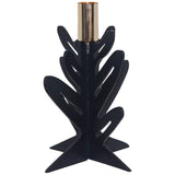 Black/Gold Fern Candle Holder 17C