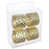 Matt Gold Ham. Napkin Ring Set/4  - Image 2