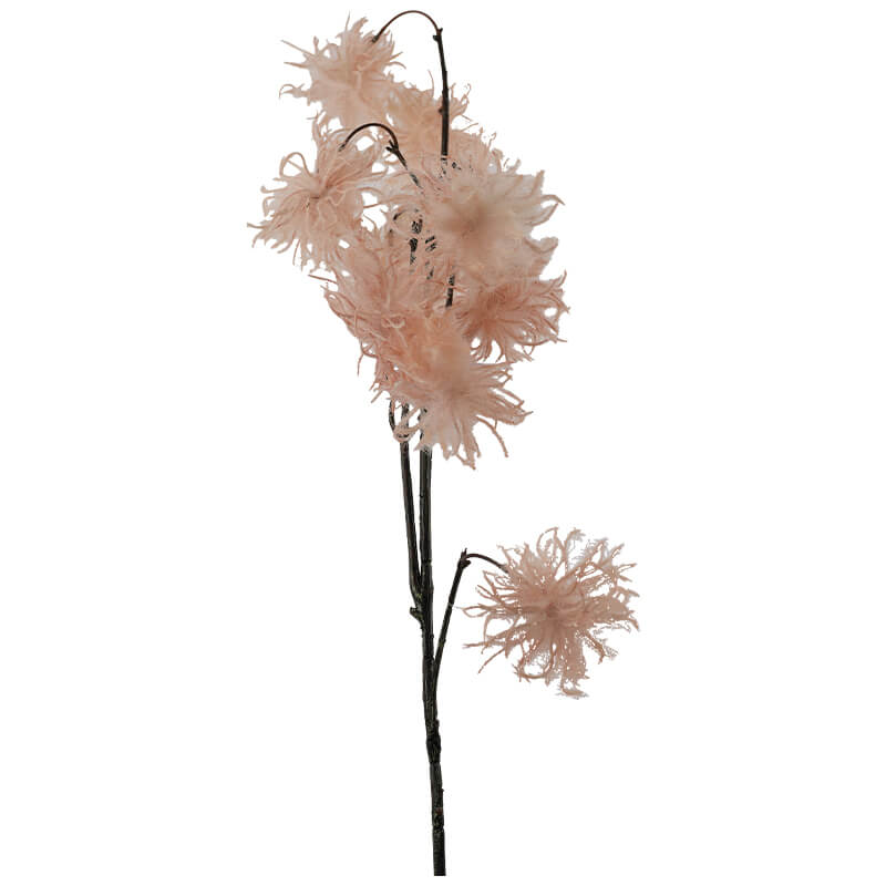 Pink Feather Flower Stem 100Cm   