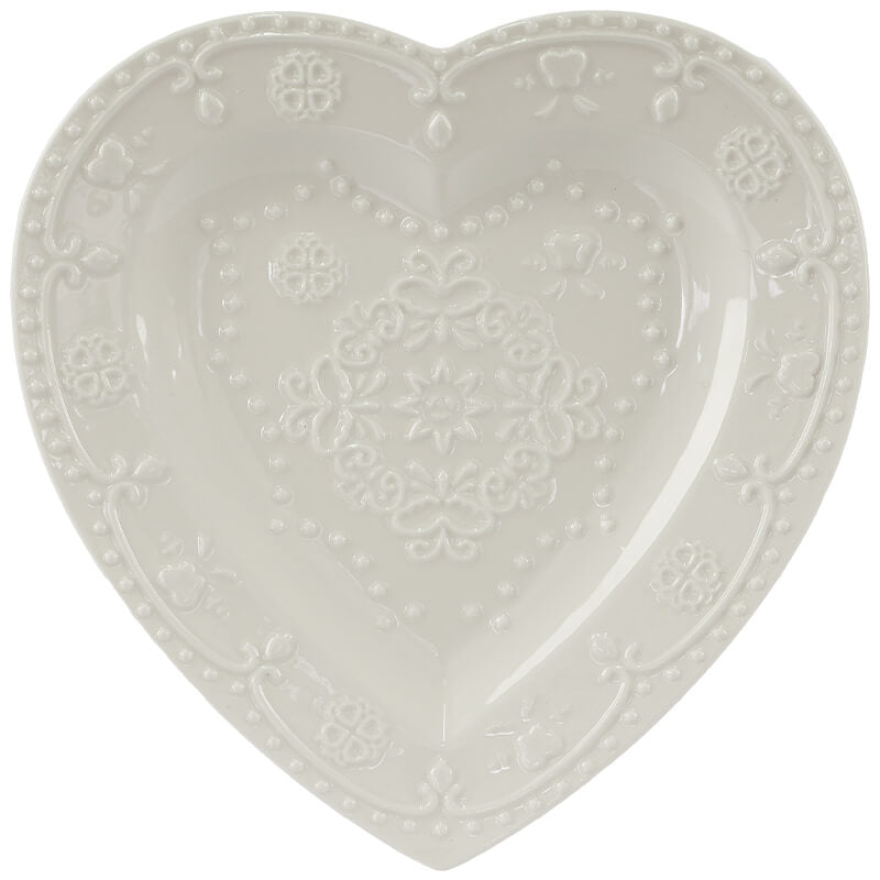 Amore Heart Plate 18X18Cm        