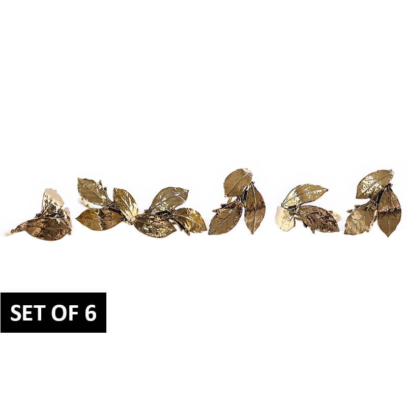 Three Leaf Napking Ring 4Cm Set/6