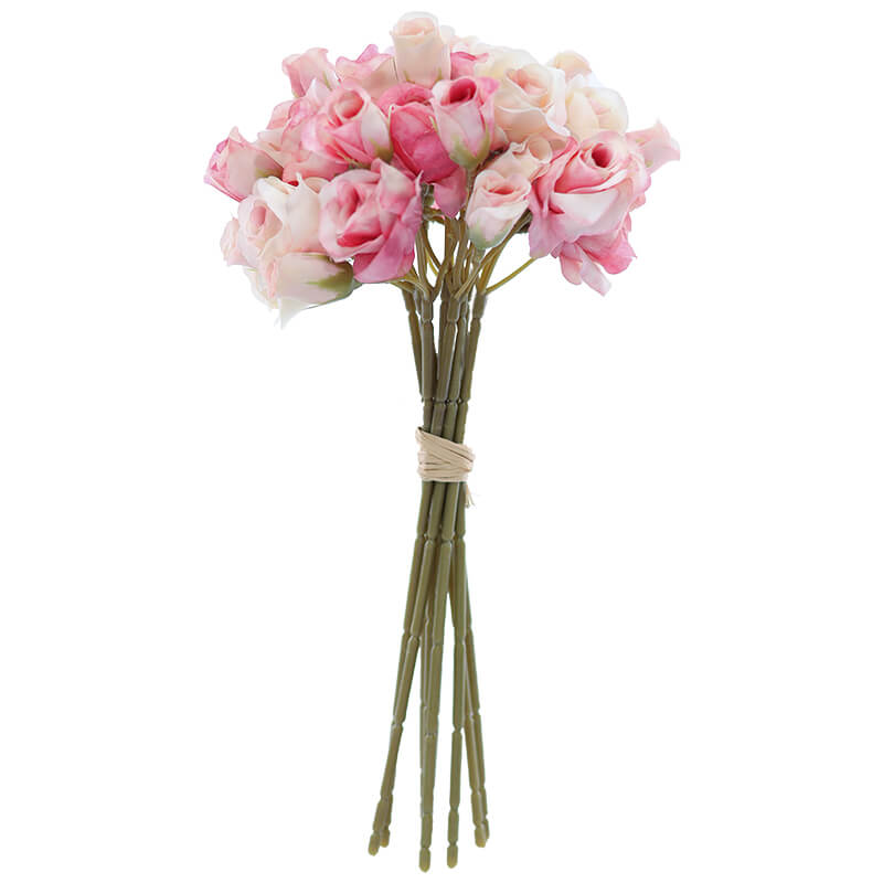 Pink Rose Bud Posy 28Cm          