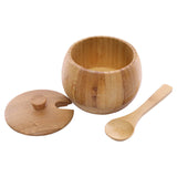 Bamboo Salt Pot With Spoon 9Cm    - Image 2