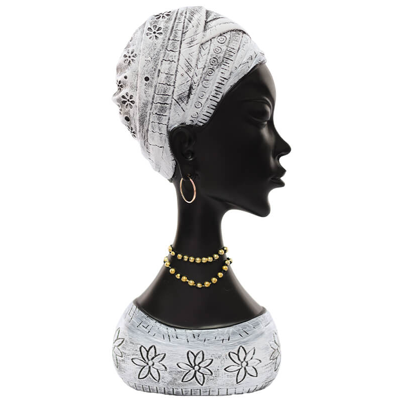 African Lady With Headscreen 29Cm