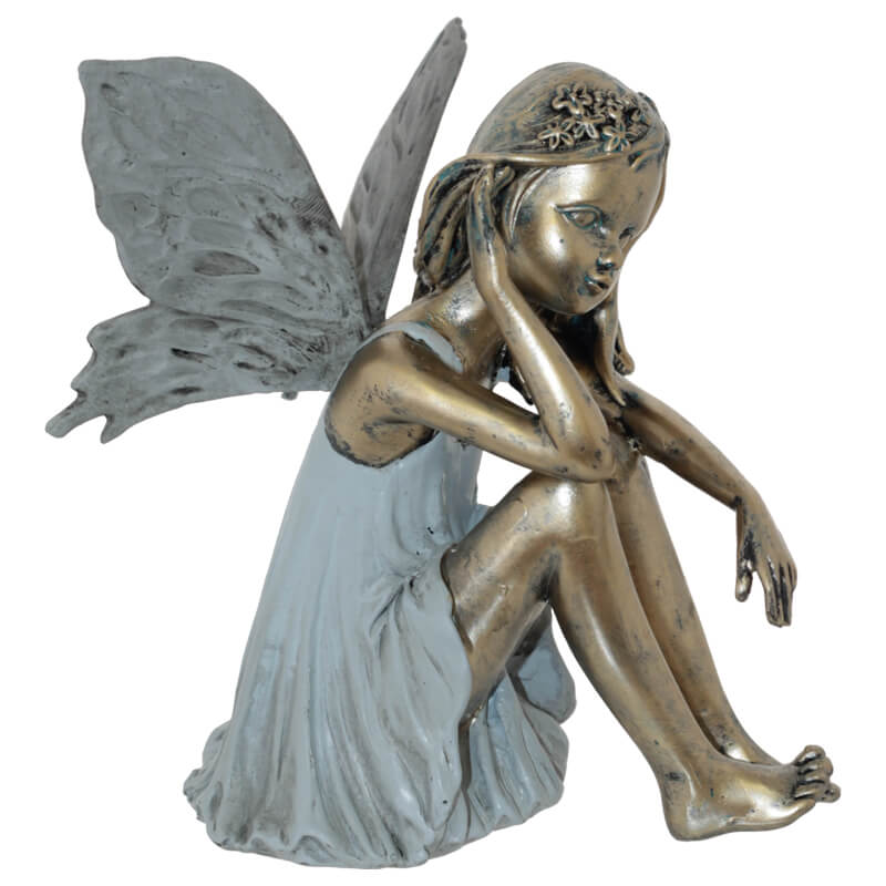 Sitting Fairy Legs Up 15X13X12Cm 