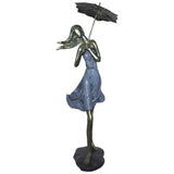 Lady With Umbrella Up 38Cm        - Image 3