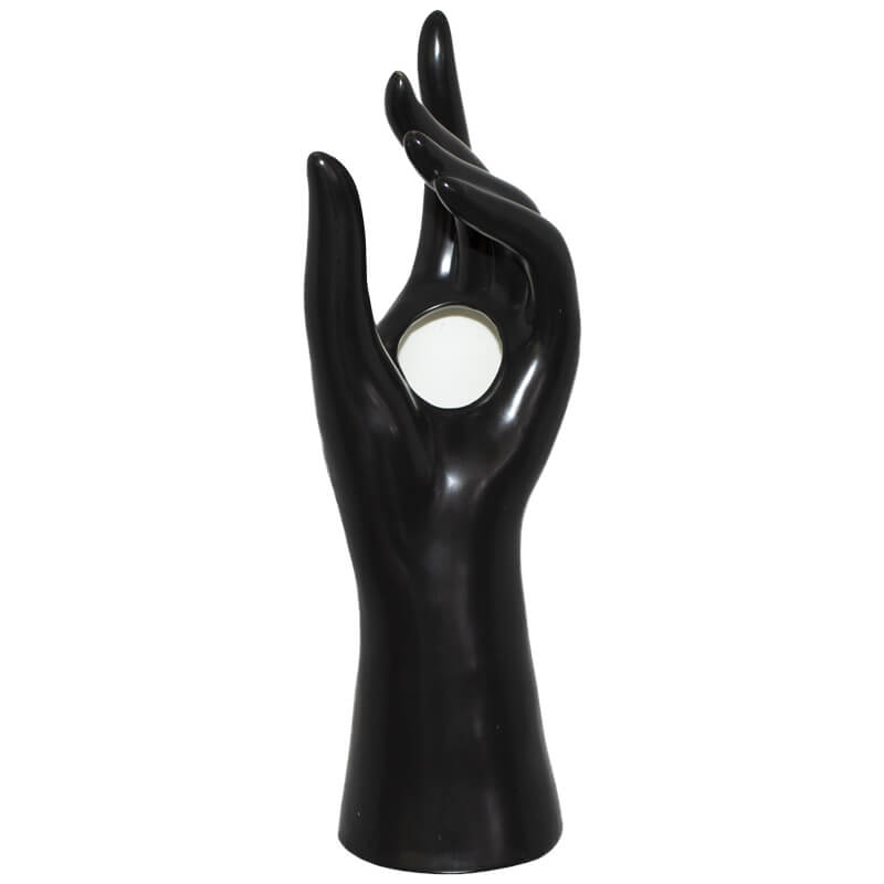 Hand Vase Black 8X7X25Cm         