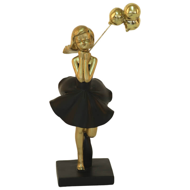 Girl Hugging Balloons 24Cm       