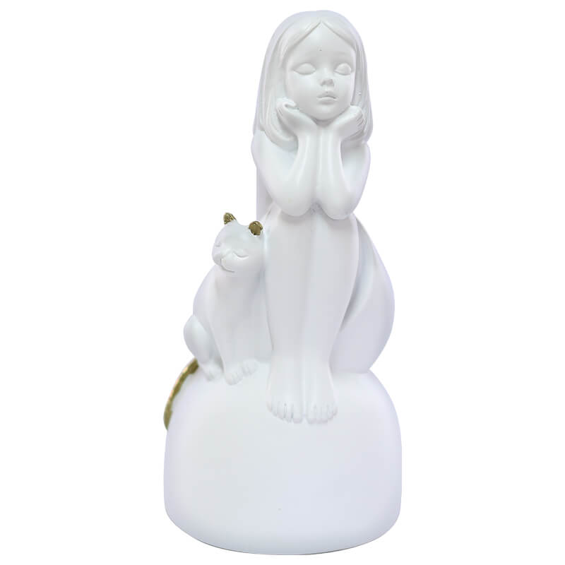 Girl Sitting On Ball W/Cat 19X10C