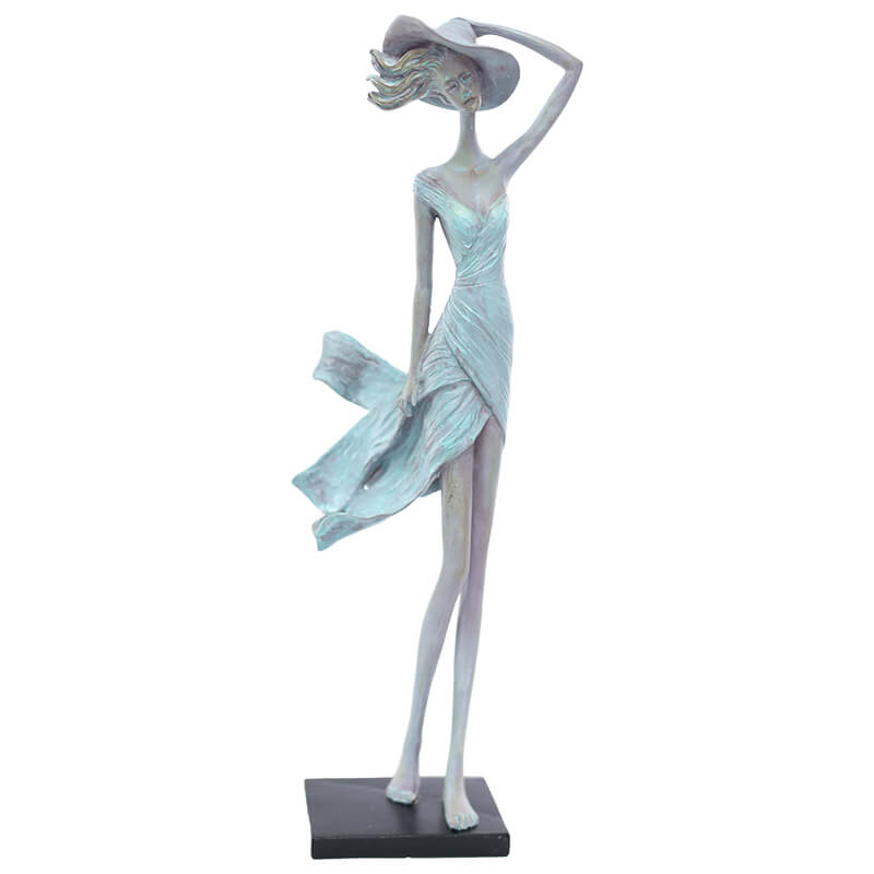 Girl Windblowed 39X13X10Cm