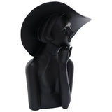 Girl With Hat Matt Black 27Cm - Image 3
