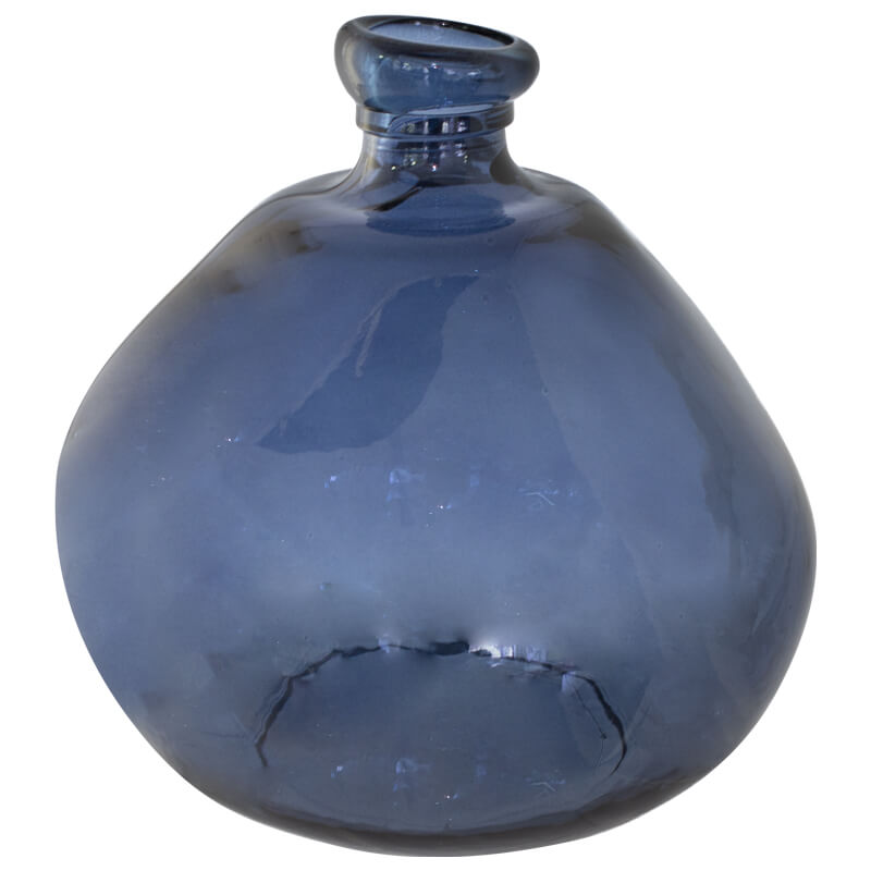 Steel Blue Vase 33Cm             
