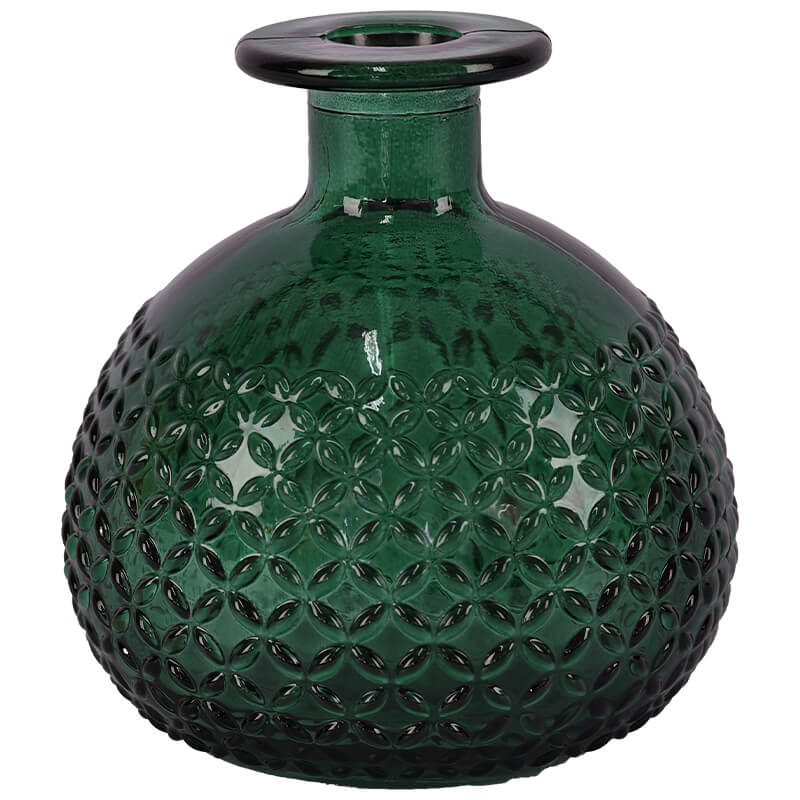 Forest Green Diamond Bud Vase 12C