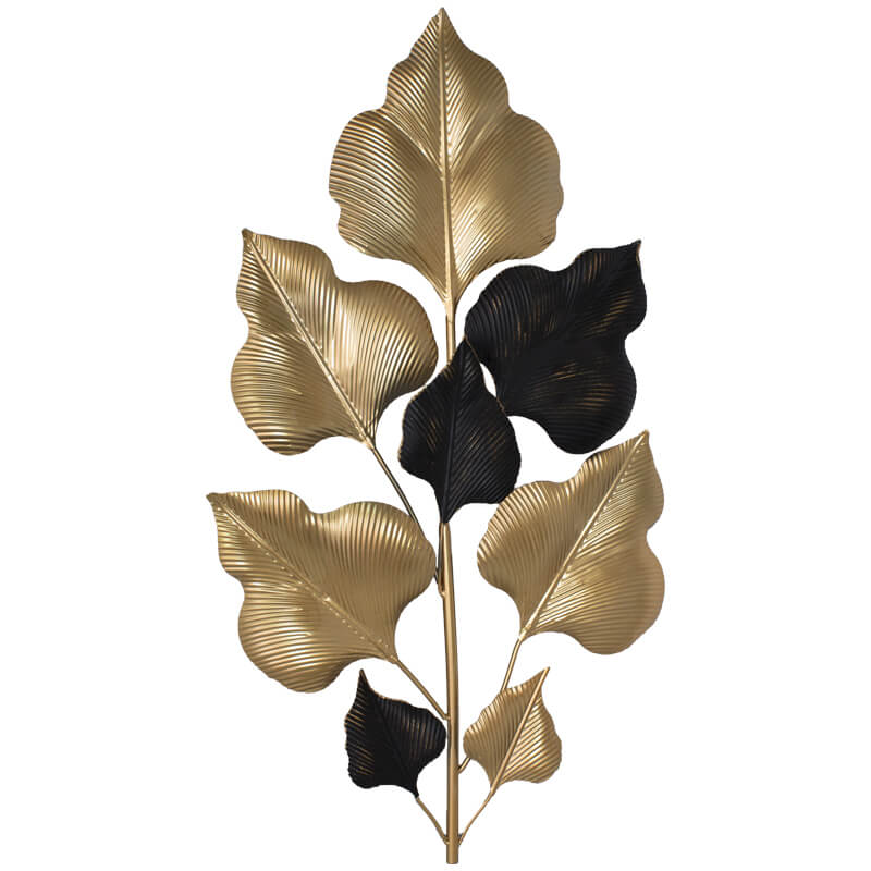 Black/Gold Wall Fan 93X50Cm