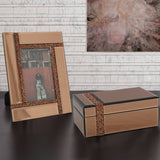 Bronze Photo Frame Diamond Stripe - Image 2