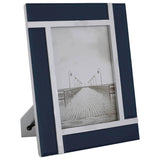 Blue/Silver Photo Frame 25X20Cm  