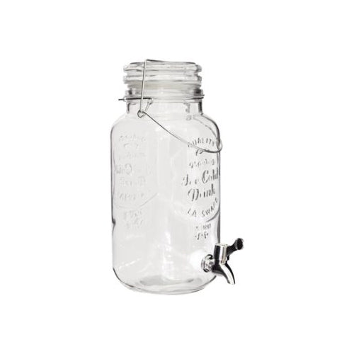 Dispense Sq Jar With Lid/Tap 4Lt 