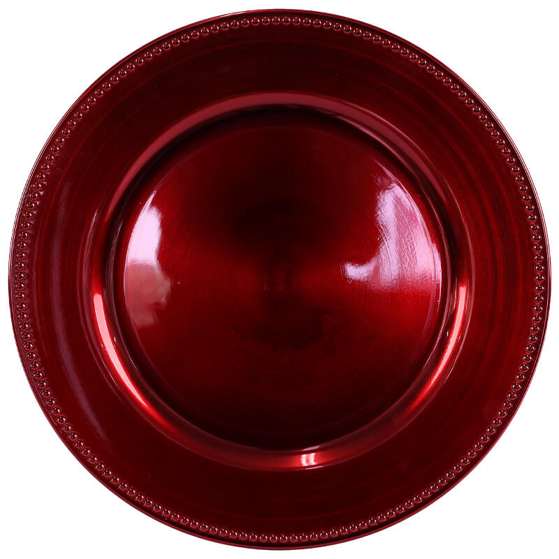 Red Melamine Underplate 33Cm     