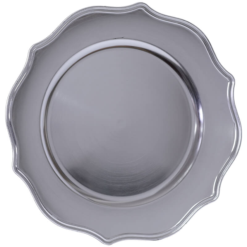 Scalloped Silver Underplate 33Cm 