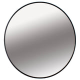 Round Black Rim Mirror 80Cm      