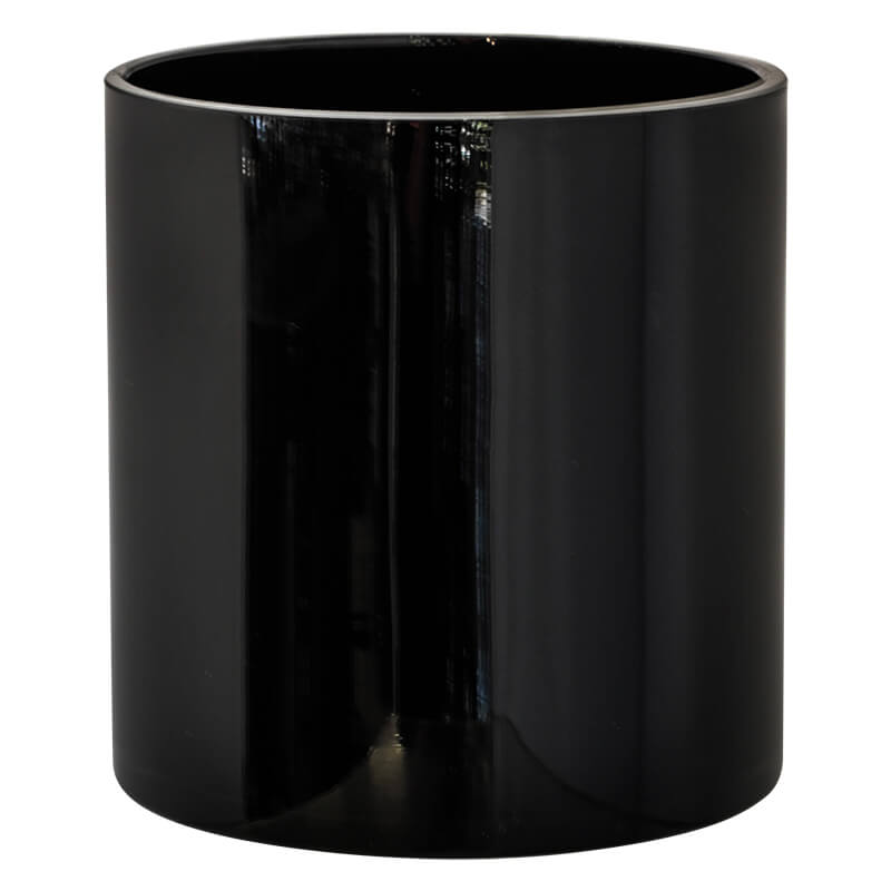 Cylinder Vase Black 15X15Cm      