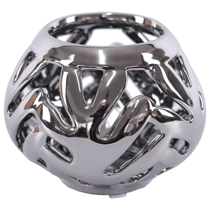 Silver Candle Holder 10Cm        